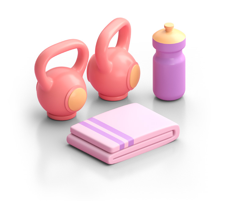 An illustration of some exercise equipment